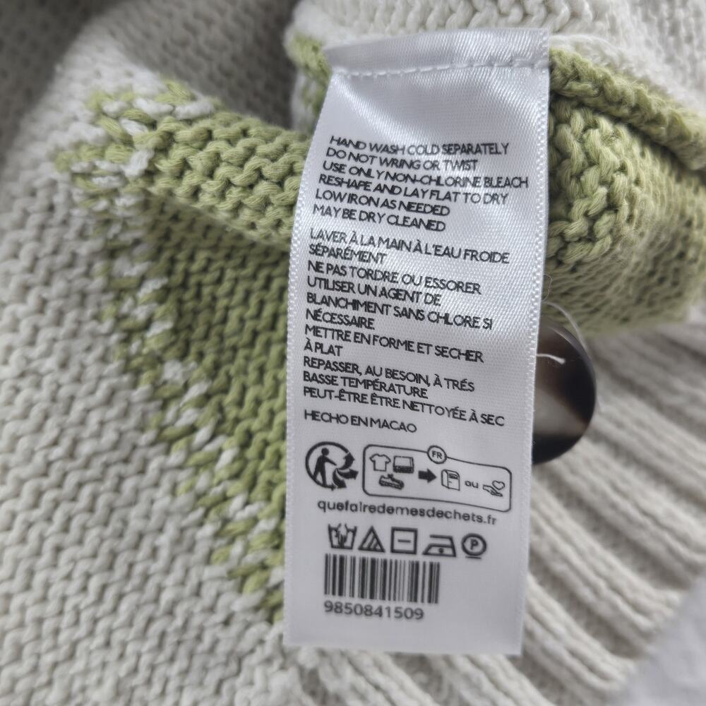 Anthropologie Pilcro Icon Graphic Cardigan Sweater Size Large Coastal Fisherman - Picture 7 of 11